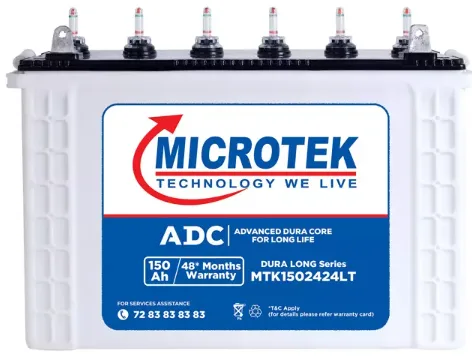 Microtek 150Ah 2Y Warranty + 1Year